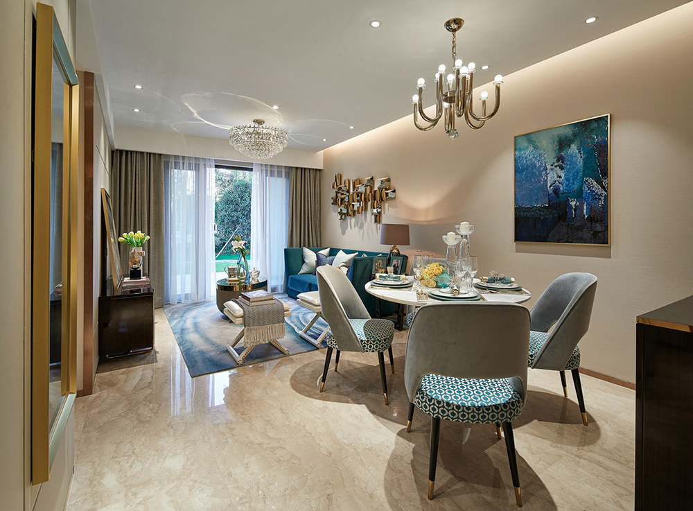 荣和悦澜山三居121平米轻奢风格室内装修案例-餐厅 荣和悦澜山三居121平米轻奢风格室内装修案例-餐厅