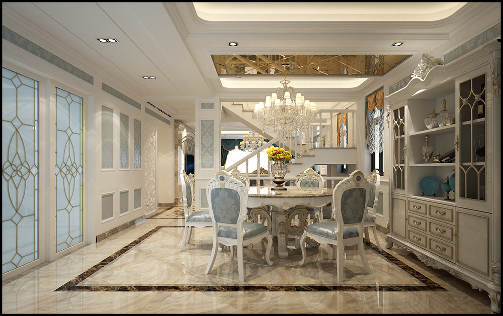 装修公司欧式古典风格复式装修效果图-餐厅 装修公司欧式古典风格复式装修效果图-餐厅