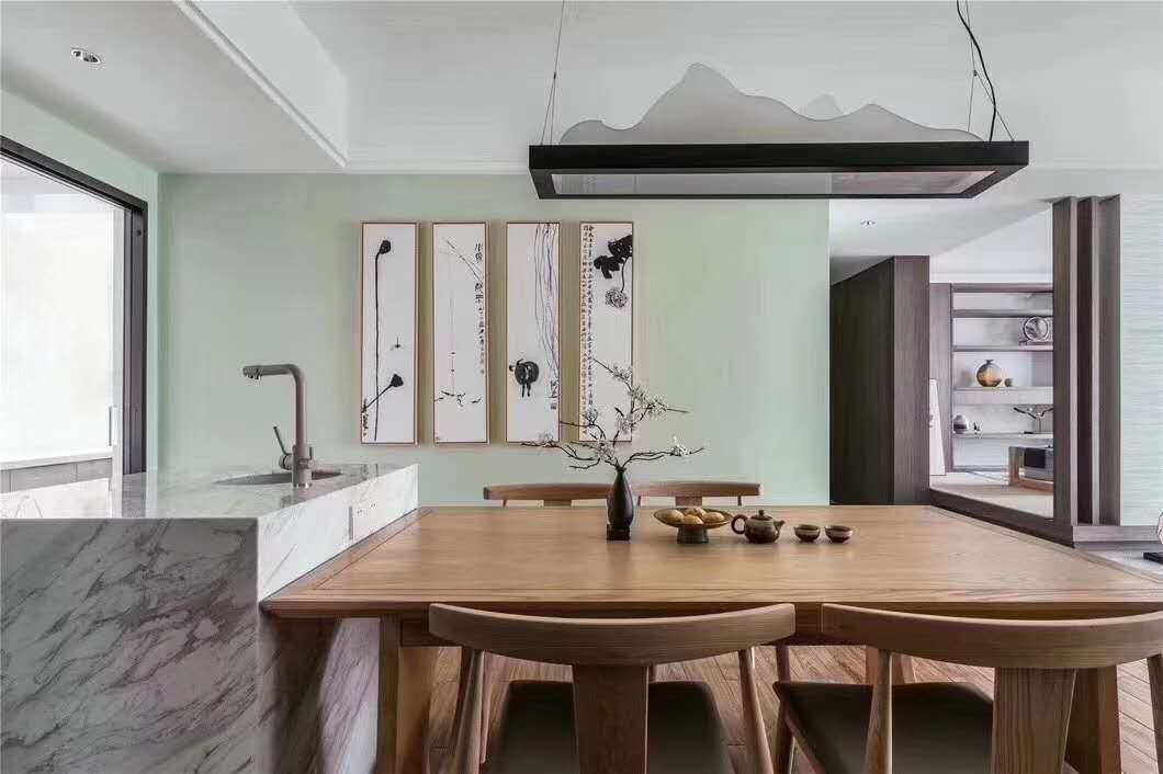 星海岸三居126平米现代简约风格装修案例-餐厅 星海岸三居126平米现代简约风格装修案例-餐厅