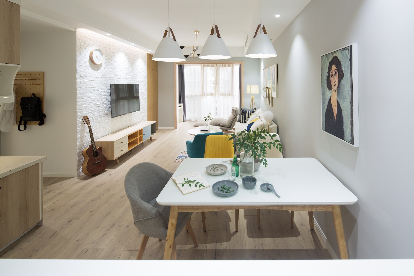 北欧简约风格家装设计室内装修效果图-餐厅 北欧简约风格家装设计室内装修效果图-餐厅